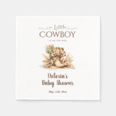 Ein kleiner Cowboy - Wildwest-Motto - Babyshower f Serviette (Vorderseite)
