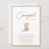 Ein kleiner Cowgirl Western Rodeo Kinderdusche Einladung (Vorderseite)