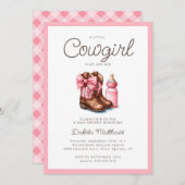 Ein kleiner Cowgirl-Western zum Herunterladen eine Einladung (Vorne/Hinten)