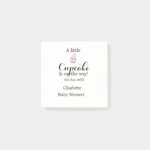 Ein kleiner Cupcake ist auf dem Weg Baby Shower Na Post-it Klebezettel