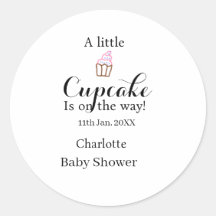 Ein kleiner Cupcake ist auf dem Weg Baby Shower Na