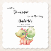 Ein kleiner Dinosaurier ist auf dem Weg zur Babydu Untersetzer (Vorderseite)
