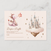 Ein kleiner Drache ist auf dem Weg Baby Diapper Ra Begleitkarte (Vorderseite)