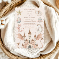 Ein kleiner Drache ist auf dem Weg Babydusche