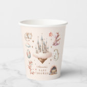 Ein kleiner Drache ist auf dem Weg Babydusche Pappbecher (Vorderseite)