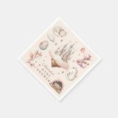 Ein kleiner Drache ist auf dem Weg Babydusche Serviette (Ecke)