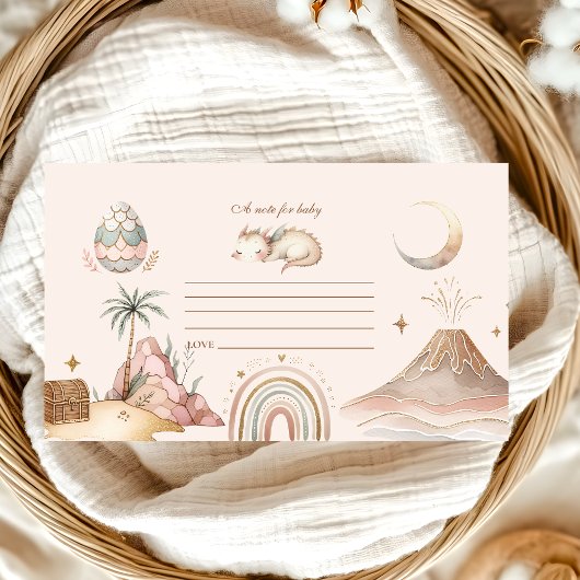 Ein kleiner Drache ist auf dem Weg Note für Baby Begleitkarte