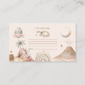 Ein kleiner Drache ist auf dem Weg Note für Baby Begleitkarte (Vorderseite)