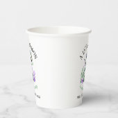 Ein kleiner Drache ist auf dem Weg zur Babydusche Pappbecher (Links)