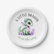 Ein kleiner Drache ist auf dem Weg zur Babydusche