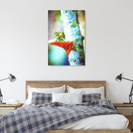 Ein kleiner Drache schläft Leinwanddruck (Insitu (Schlafzimmer))