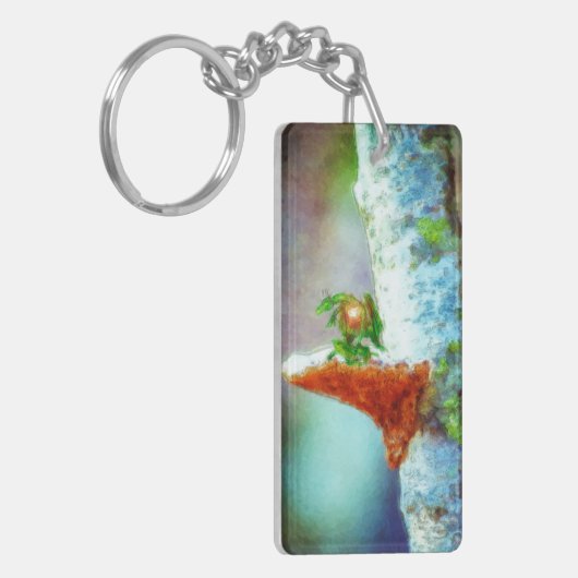 Ein kleiner Drache schläft Schlüsselanhänger (Vorderseite links)