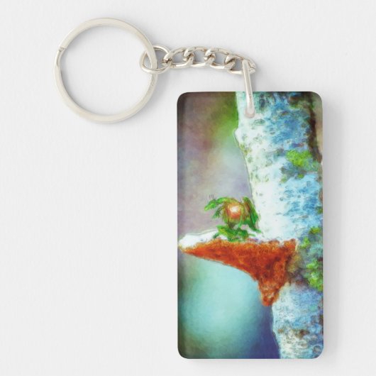 Ein kleiner Drache schläft Schlüsselanhänger (Vorderseite)