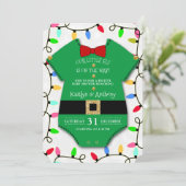 Ein kleiner Elf ist unterwegs! Weihnachtsdusche Einladung (Stehend Vorderseite)