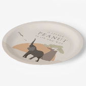 Ein kleiner Erdnuss | Boho Safari Desert Baby Dusc Pappteller (Schrägansicht)