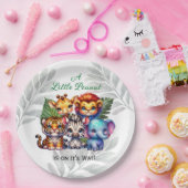 Ein kleiner Erdnuss ist auf dem Weg | Babydusche Pappteller (Party)