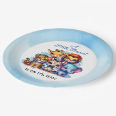 Ein kleiner Erdnuss ist auf dem Weg | Babydusche Pappteller (Schrägansicht)