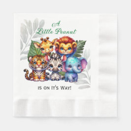 Ein kleiner Erdnuss ist auf dem Weg | Babydusche Serviette