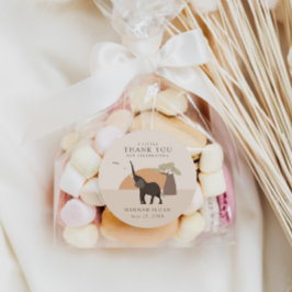 Ein kleiner Erdnuss | Safari Desert Baby Shower Bo Runder Aufkleber