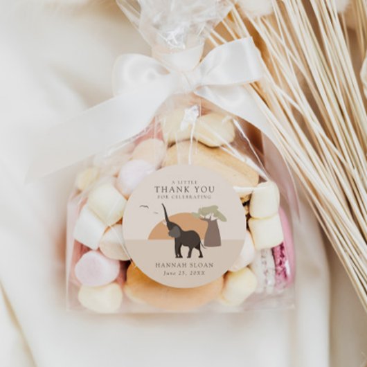 Ein kleiner Erdnuss | Safari Desert Baby Shower Bo Runder Aufkleber