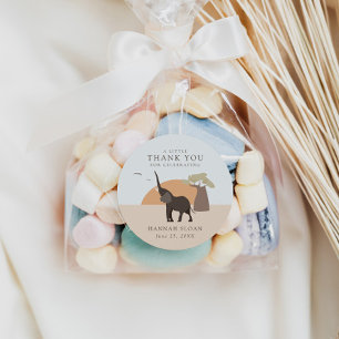 Ein kleiner Erdnuss   Safari Desert Baby Shower Bo Runder Aufkleber