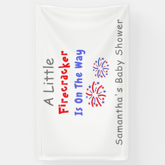 Ein kleiner Firecracker ist unterwegs Banner (Vertikal)