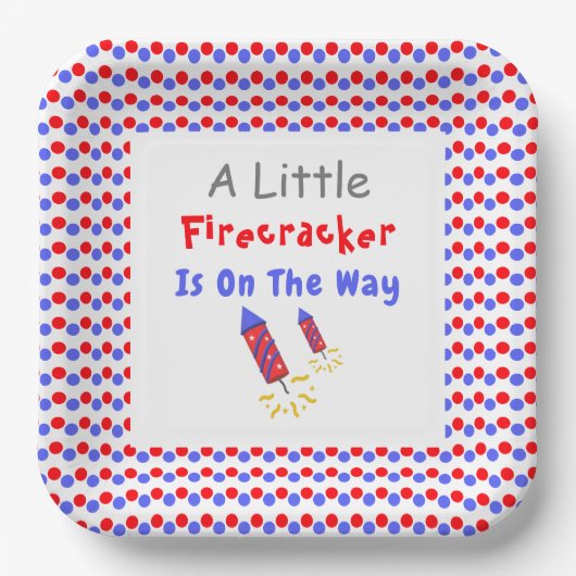 Ein kleiner Firecracker ist unterwegs Pappteller (Vorderseite)