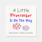 Ein kleiner Firecracker ist unterwegs Serviette (Vorderseite)