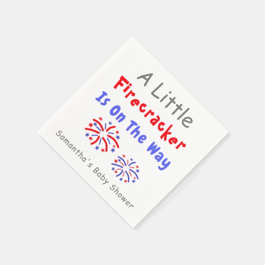 Ein kleiner Firecracker ist unterwegs Serviette (Ecke)