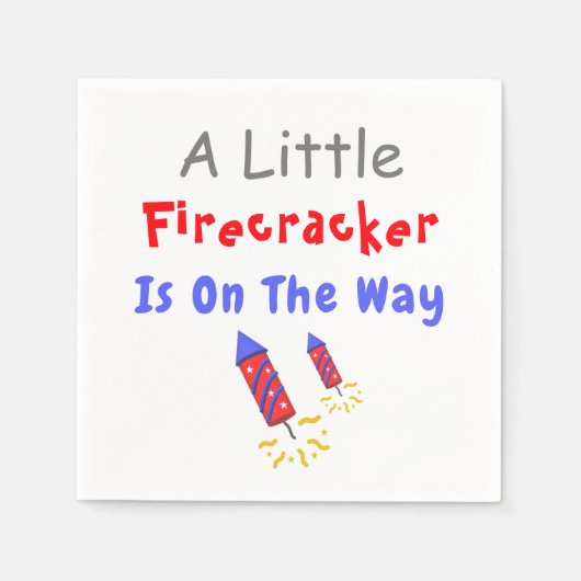 Ein kleiner Firecracker ist unterwegs Serviette (Vorderseite)