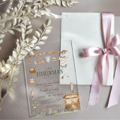 Ein kleiner Fischer, der in der Joy Baby Dusche au Acryleinladungen