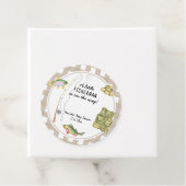 Ein kleiner Fischer ist auf dem Weg Baby Dusche Geschenkanhänger (Beispiel)