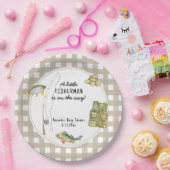 Ein kleiner Fischer ist auf dem Weg Baby Dusche Pappteller (Party)