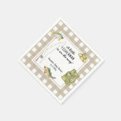 Ein kleiner Fischer ist auf dem Weg Baby Dusche Serviette (Ecke)