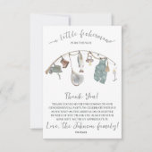 Ein kleiner Fischer ist unterwegs Dankeskarte (Vorderseite)