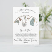 Ein kleiner Fischer ist unterwegs Dankeskarte (Stehend Vorderseite)