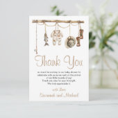 Ein kleiner Fischer ist unterwegs mit einer Babydu Dankeskarte (Stehend Vorderseite)