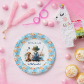 Ein kleiner Fisherman | Babydusche für niedliche J Pappteller (Party)