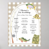 Ein kleiner Fisherman First Birthday Milestone Poster (Vorne)