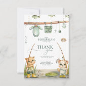 Ein kleiner Fisherman fühlt sich wie in einer Kind Dankeskarte (Vorderseite)