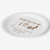 Ein kleiner Fisherman ist auf dem Weg Baby Shower Pappteller (Schrägansicht)