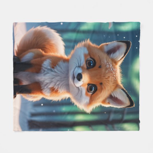 Ein kleiner Foxy Fleecedecke (Vorderseite (Horizontal))