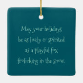 Ein kleiner Foxy Keramikornament (Rückseite)