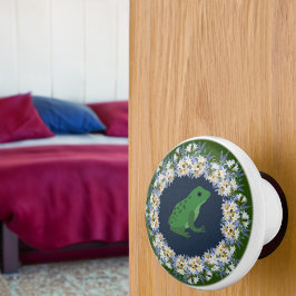 Ein kleiner Frogie im Gartenteich Keramikknauf