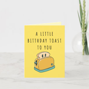 Ein kleiner Geburtstag Toast zu einer witzigen Bot Dankeskarte