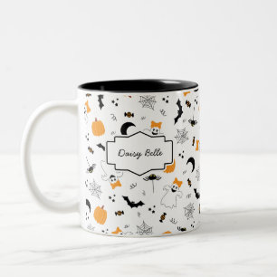 Ein kleiner Geist kommt bald Orange Mädchen-Baby-P Zweifarbige Tasse