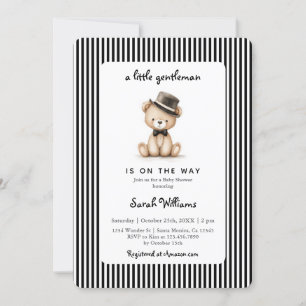 Ein kleiner Gentleman Baby Shower Junge Einladung