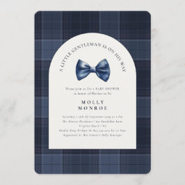 Ein kleiner Gentleman ist auf dem Weg zur Baby-Dus Einladung