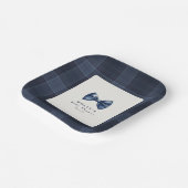 Ein kleiner Gentleman ist auf seinem Weg Babydusch Pappteller (Gewinkelt)