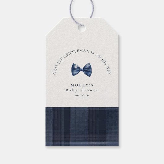 Ein kleiner Gentleman ist unterwegs Geschenkanhänger (Vorderseite)